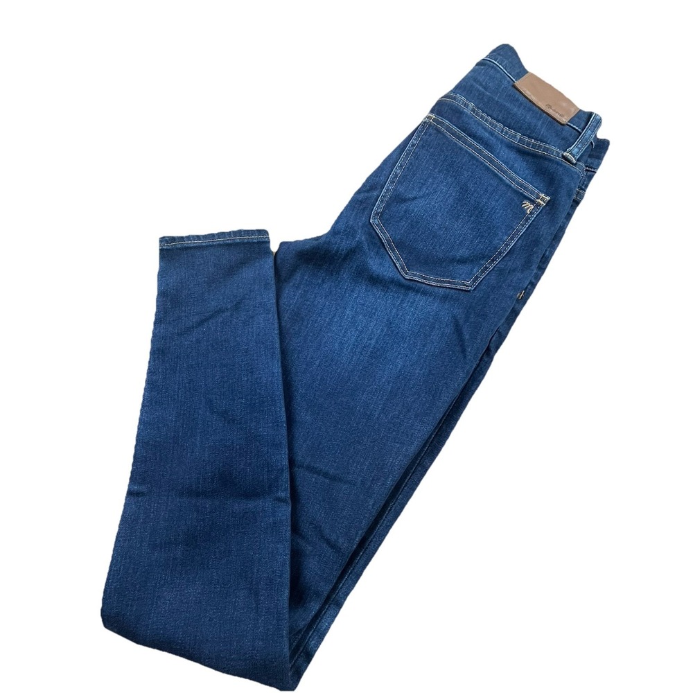 Madewell 9" Mid-Rise Skinny Wom Jeans Dark Wash Button Fly Size 26T Casual - Picture 4 of 16